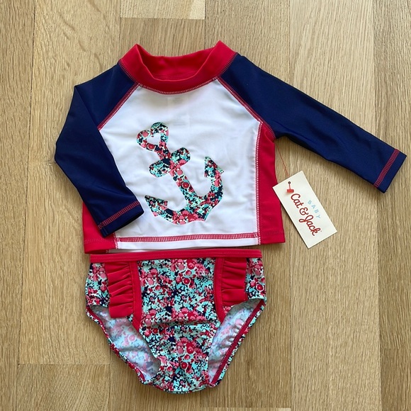Baby Girls 2pc Sunbeam Gauze Top Bottom Set Cat Jack Coral Pink 6 9m 5 main image 1